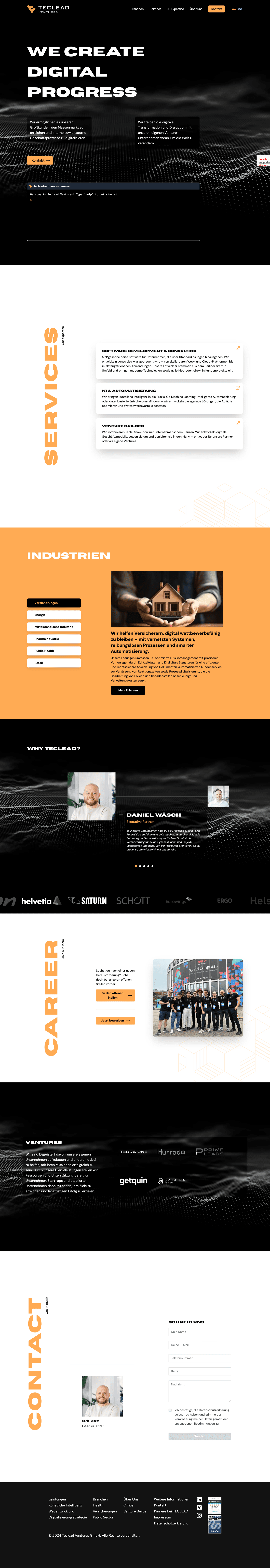 Original landing page